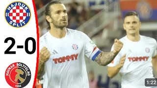 Hajduk vs HB Torshavn 2  0  SVI GOLOVIALL GOALS  Sažetak HD  Conference League quals 2572024 [upl. by Newbold]