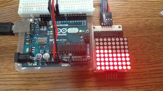 Arduino controlling 8x8 matrix with MAX7219 [upl. by Kauppi]