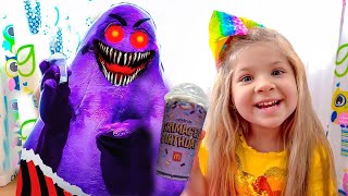 Diana and Roma Try the Grimace Shake in Real Life  All Characters unlocked Kids Love Diana Show [upl. by Britt]