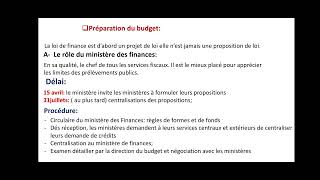 Finances Publiques 5 le processus budgétaire la phase délaboration1 [upl. by Phia330]