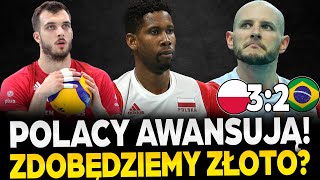 JESTEŚMY W ĆWIERĆFINALE IGRZYSK OLIMPIJSKICH POLSKA 32 BRAZYLIA  BĘDZIE MEDAL siatkówka [upl. by O'Toole]