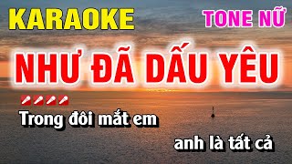 Karaoke Như Đã Dấu Yêu Tone Nữ Nhạc Sống  Nguyễn Linh [upl. by Manheim]