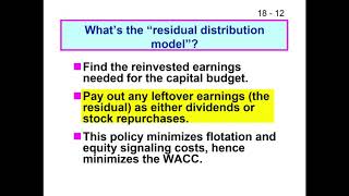 Brigham Ch 18 Distributions to ShareholdersDividends and Repurchases [upl. by Gnuj]