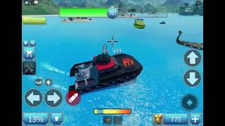 Showcasing the pyro tank boat and the combat boat in sharkbite [upl. by Lundquist]