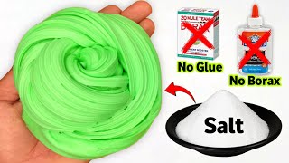 How to make Slime without Glue or Borax  No Glue No Borax Salt Clay Slime at home ASMR [upl. by Eelamme]