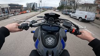 BU MT07 ÇILDIRIYOR  mt07 wheelie puresound  motovlog vlog [upl. by Navar905]