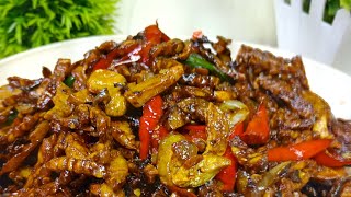 Menu Murah Meriah  cara membuat orek kering tempe mix jengkol [upl. by Supple]