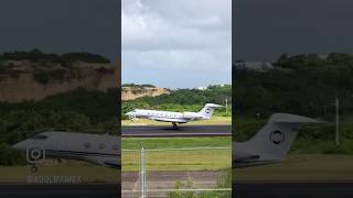 Gulfstream G600 landing in Antigua planespotting antigua [upl. by Aidam]