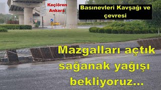 Sağanak yağışta Basınevleri kavşağı Algıoğlu Deresi  08062024 [upl. by Jacobah624]