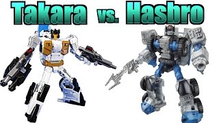 Transformers Toys  Takara vs Hasbro  Cominber Wars vs Unite Warriors [upl. by Ellehsor]