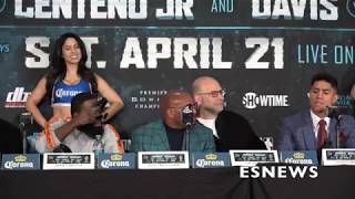 WOW Broner and Vargas exchange words at presser  EsNews Boxing [upl. by Yaras226]