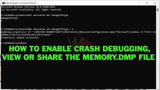 How to Enable Crash Debugging View and Share Memory DUMP File in Windows 10 and Windows 11 [upl. by Halak]