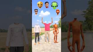 Red ♥️ alien vs cute brothers amp me correct head matching with tu radha meri main shyam tera songs🤯🤯 [upl. by Eimar]