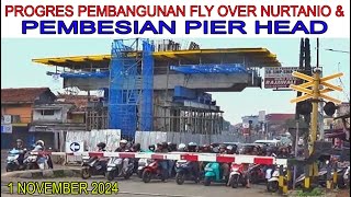 PROGRES PEMBANGUNAN FLY OVER NURTANIO amp PENGERJAAN PEMBESIAN KEPALA PILAR  PIER HEAD   PILAR [upl. by Inalan474]