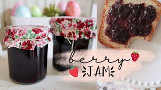 homemade berry jam only 3 ingredients [upl. by Armitage438]