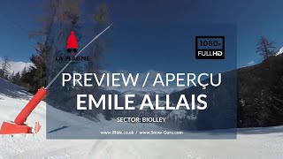 La Plagne piste guide  Emile Allais piste  Biolley  Preview  Aperçu [upl. by Nna915]