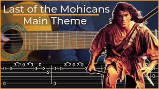 The Last of the Mohicans  Main Theme Simple Guitar Tab [upl. by Eladnar747]