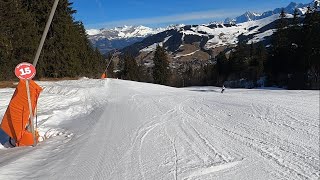 Skiing RED OLYMPIQUE amp Red STADE SLALOM  MEGEVE ski resort GoPro HD POV  Feb 2024 [upl. by Eiryt]