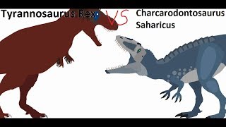 BRS4 Tyrannosaurus Vs Carcharodontosaurus [upl. by Ireg]