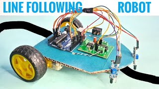 Arduino line follower robot  How to make a arduino line following car Easy home made DIY Project [upl. by Ruben]