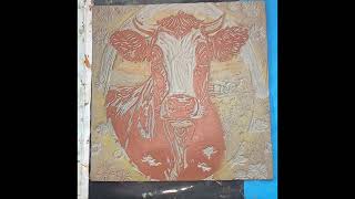 Cow  Reduction Linoprint 6th Layer [upl. by Teirtza184]