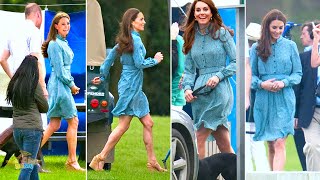 Catherine STUNS In A Sea Green Dress As She Join William For An Outing Near Home At Coworth Park [upl. by Buote]