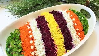 СЕЛЕДКА ПОД ШУБОЙ Салат секреты приготовления Как легко украсить салат Salad with Herring [upl. by Valdes]