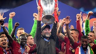 Jurgen Klopp and Liverpool players emotional as they lift Champions League trophy [upl. by Ahsilam]