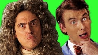 Sir Isaac Newton vs Bill Nye ERB Behind The Scenes [upl. by Salsbury817]