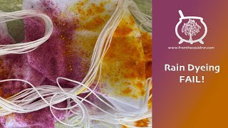 Dye Time 180 Rain Dyeing FAIL Ice Dye socks and embroidery floss [upl. by Atterual]