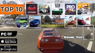 Top 10 Realistic Racing Games  SUPRA MK4 Sound Test  AndroidiOSPC  Best Car Racing Games 2023 [upl. by Draillih263]