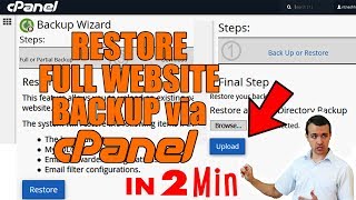 How to Restore Full Website Backup via cPanel STEP BY STEP☑️ [upl. by Takara]