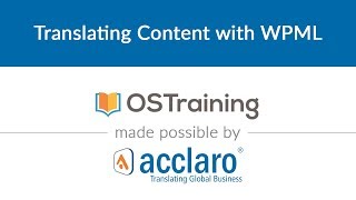 WordPress Multilingual Class 8 Translating Content with WPML [upl. by Retsek]