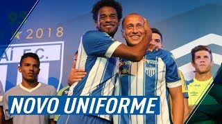 TV Avaí  Bastidores da apresentação do elenco e uniforme 2018 [upl. by Ayin]