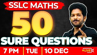 SSLC Maths Christmas Exam  45 Sure Questions  Exam Winner [upl. by Ettezel584]