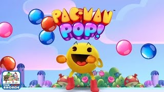 PacMan Pop Bubble Shooter  Rainbow Bubbles And Spikey Obstacles iOSiPad Gameplay [upl. by Llenna]