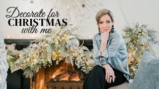 Decorate for Christmas with Me  How to Decorate an Elegant Living Room for the Holidays [upl. by Maurreen]