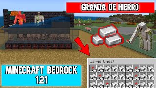 🪨🪨Como Hacer La Mejor Granja De Hierro Minecraft BEDROCK 121🪨🪨 [upl. by Ayela687]