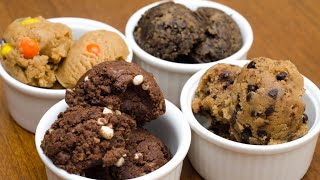 EDIBLE COOKIE DOUGH RECIPE 4 WAYS [upl. by Virgilio]