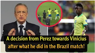 Urgent decision from Perez regarding Vinicius Junior after what he did in the BrazilVenezuela match [upl. by Siseneg550]