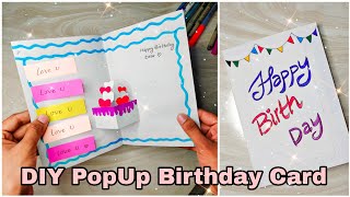 DIY PopUp Heart Birthday Card Tutorial 🎂💌 [upl. by Adalia]