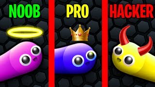 NOOB vs PRO vs HACKER in SLITHERIO [upl. by Acimahs578]