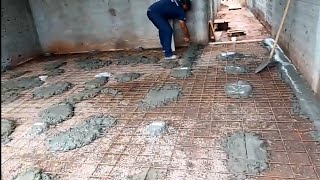 Concretando contrapiso de garagem 6x6 com malha de ferro [upl. by Egdamlat]