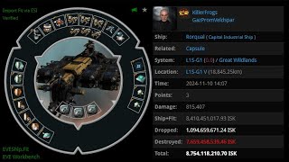 EVE ONLINE  AMC 10 NOV 2024 Killed Rorqual in Great Wildlands [upl. by Absa]