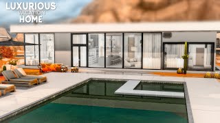 Modern Luxurious Vacation Home  Speed Build  Sims 4 No CC [upl. by Llerehc]