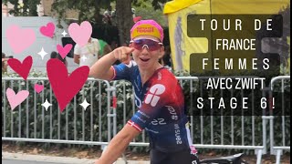 UNREAL START TO THE TOUR DE FRANCE FEMMES AVEC ZWIFT STAGE 6 [upl. by Sanborne]