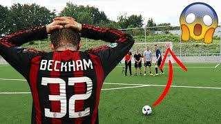 DAVID BECKHAM FREE KICK CHALLENGE W FORFEIT [upl. by Hpseoj]