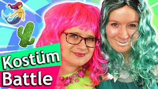 DIY KARNEVAL KOSTÜME selber machen  Fasching Ideen Kaktus vs Meerjungfrau Sonntagschallenge 201 [upl. by Hcaz]