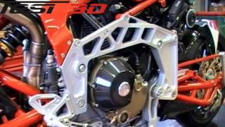 HD  Bimota factory tour Tesi 3D WA DB7 onboard wheelie [upl. by Sulohcin]