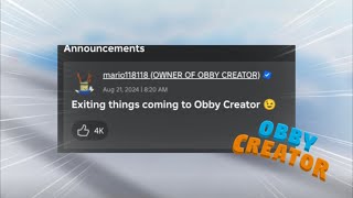 Obby Creator just TEASED an UPDATE [upl. by Orgel]